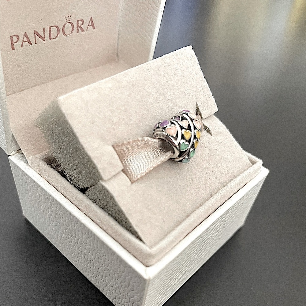 Pandora Rainbow Hearts Charm - Picture 2 of 3